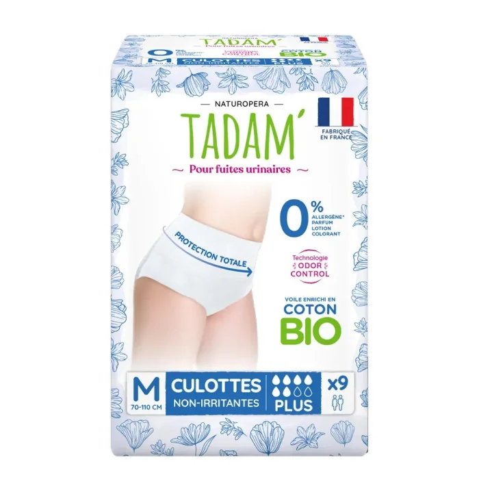 TADAM CULOTTES FUITES URINAIRES JETABLES TAILLE M 9U TADAM CULOTTES FUITES URINAIRES JETABLES TAILLE M 9U – Image 1