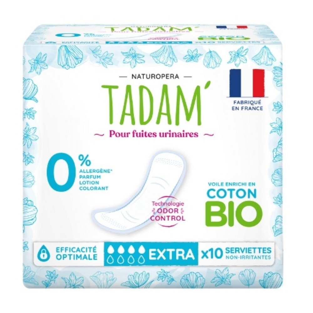 TADAM SERVIETTES FUITES URINAIRES EXTRA 10U TADAM SERVIETTES FUITES URINAIRES EXTRA 10U – Image 1