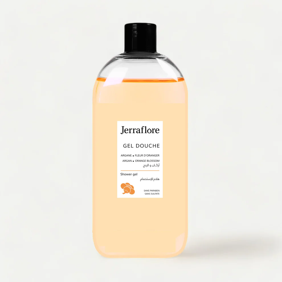 Geldouche500ml-Photoroom JERRAFLORE GEL DOUCHE FLEUR D’ORANGER – Image 1
