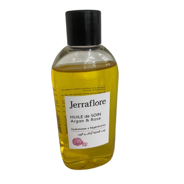 jerraflore-jerraflore-huile-de-soin-argan-et-rose-hydratante-regenerante-60-ml-produits-bio-visage-et-corps JERRAFLORE HUILE DE SOIN ARGAN&ROSE 60ML – Image 1