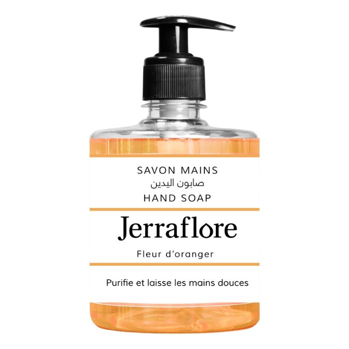 jerraflore-jerraflore-savon-liquide-mains-fleur-d-oranger-500-ml-produits-hygiene-bio JERRAFLORE SAVON LIQUIDE MAINS FLEUR D ORANGER 500 ML – Image 1