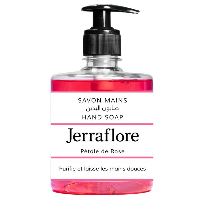 jerraflore-jerraflore-savon-liquide-mains-petale-de-rose-500-ml-produits-hygiene-bio JERRAFLORE SAVON LIQUIDE MAINS PETALE DE ROSE 500 ML – Image 1