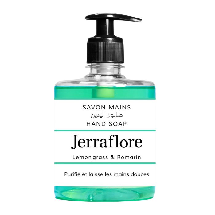 jerraflore-jerraflore-savon-mains-lemon-grass-et-romarin-500-ml-produits-hygiene-bio JERRAFLORE SAVON MAINS LEMON GRASS ET ROMARIN 500 ML – Image 1