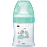 DODIE BIBERON ANTI COLIQUE  VERRE 150ML OISEAUX 0-6M TET RONDE 3 VIT