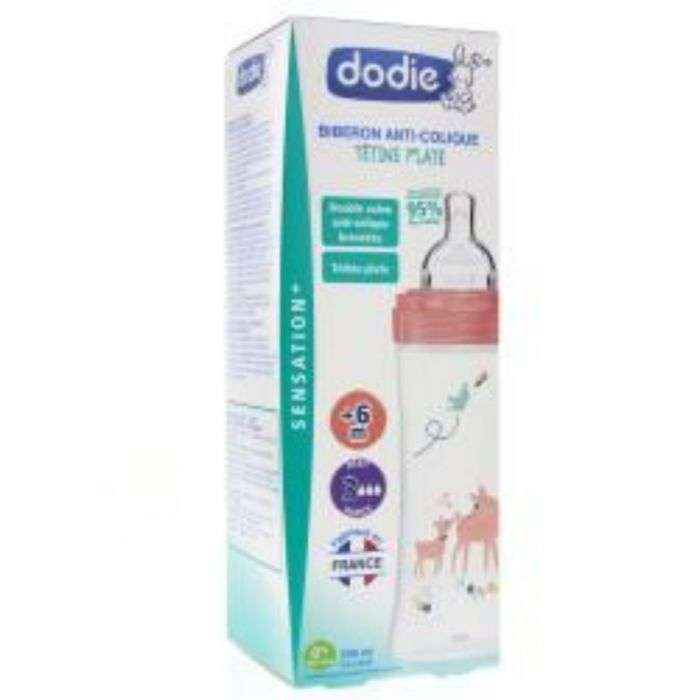IMG_0067 DODIE BIBERON ANTI COLIQUE TET PLATE 6+ 330ML JARDIN – Image 1