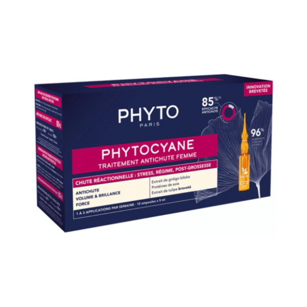 PHYTOCYANE TRAITEMENT ANTICHUTE FEMME RÉACTIONNELLE 12X5ML