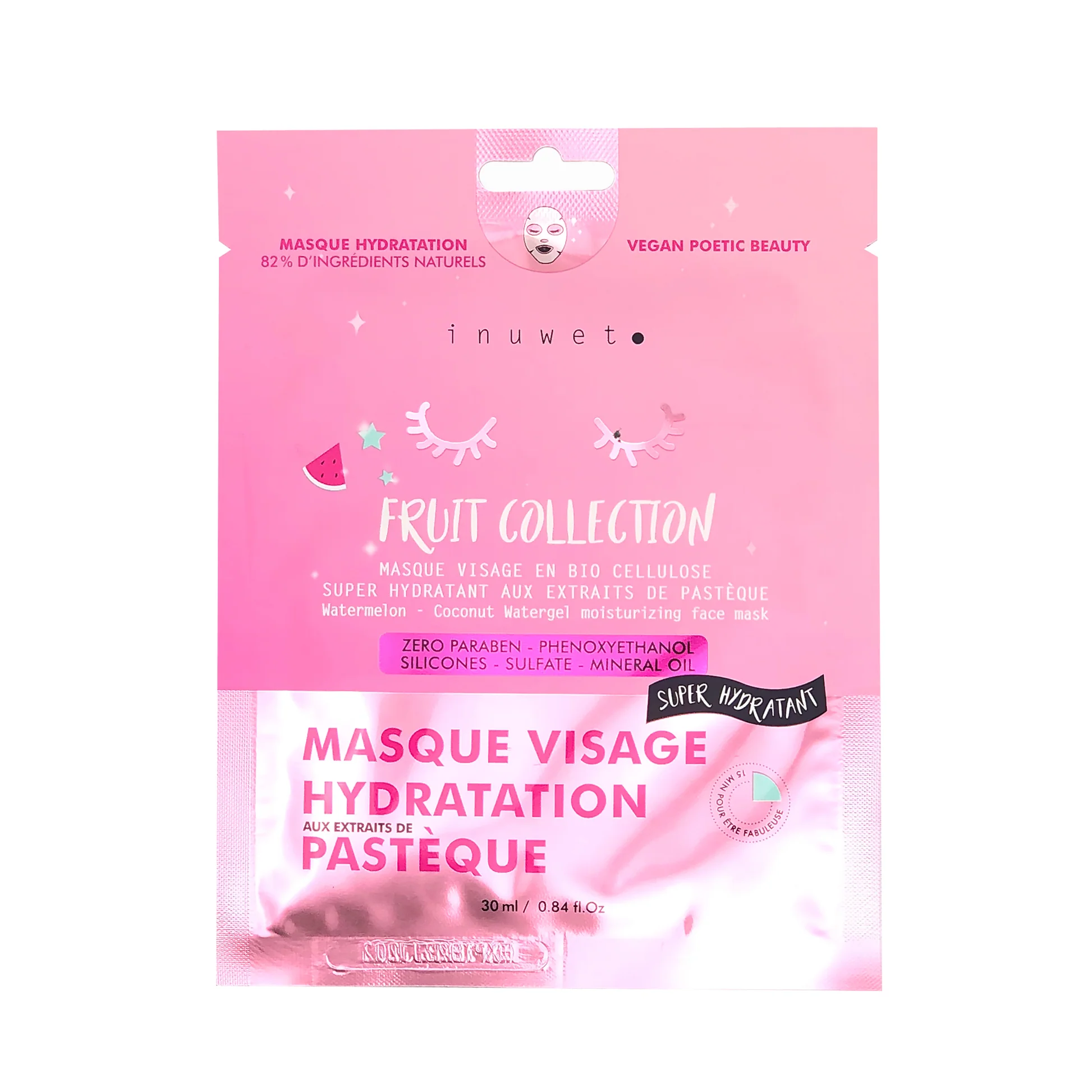 IMG_3571 INUWET FRUIT COLLECTION MASQUE HYDRATANT PASTÈQUE 30ML – Image 1